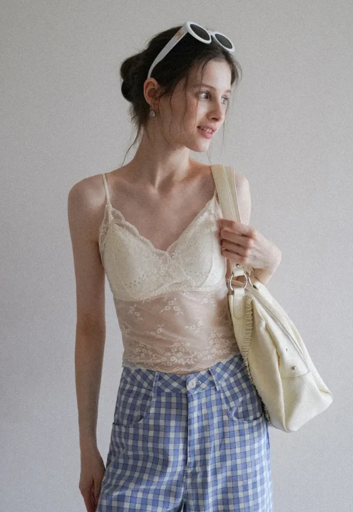 Women’s Lace Padded Bralette Cami