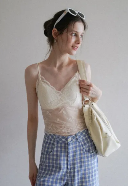 Women’s Lace Padded Bralette Cami