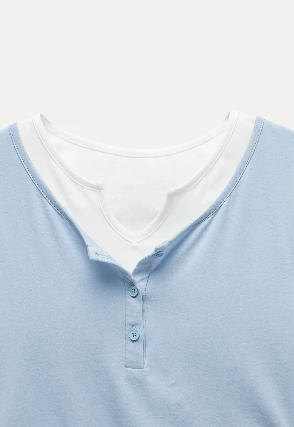 Women’s Slim Fit Button Front Ribbed T-Shirt