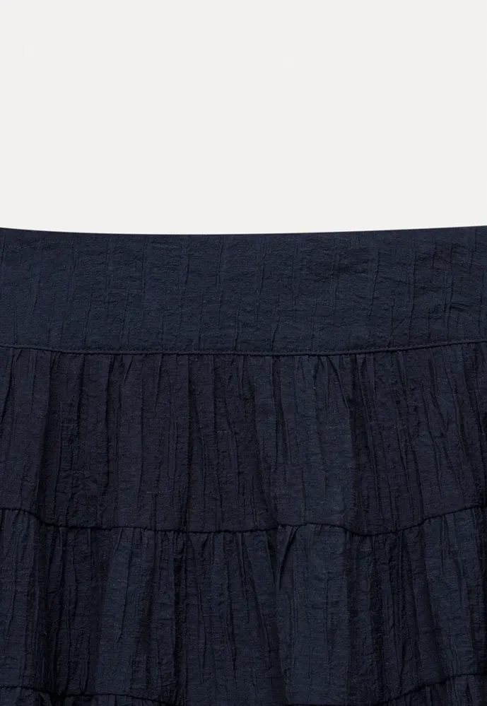 Women’s Tiered Crinkle Mini Skirt