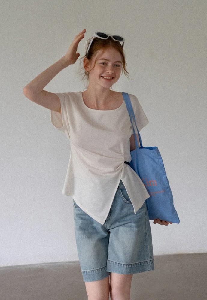 Women’s Asymmetrical Side-Twist Tee