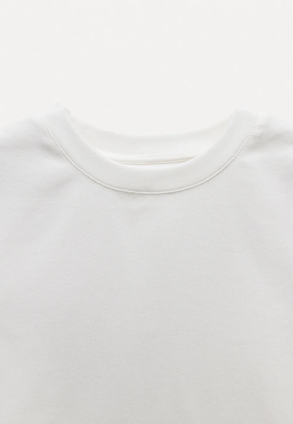 Asymmetric Hem T-Shirt with Lace Panel