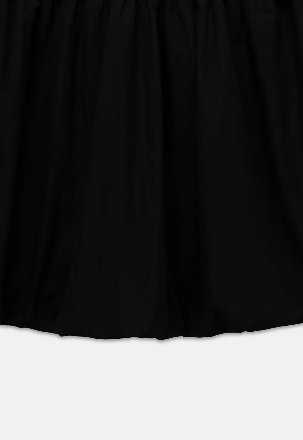 Contrast Collar Puff Sleeve Mini Dress