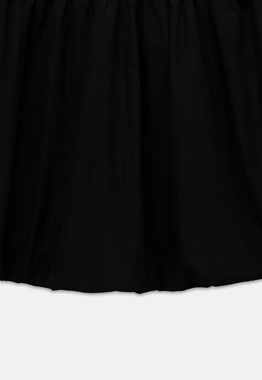 Contrast Collar Puff Sleeve Mini Dress