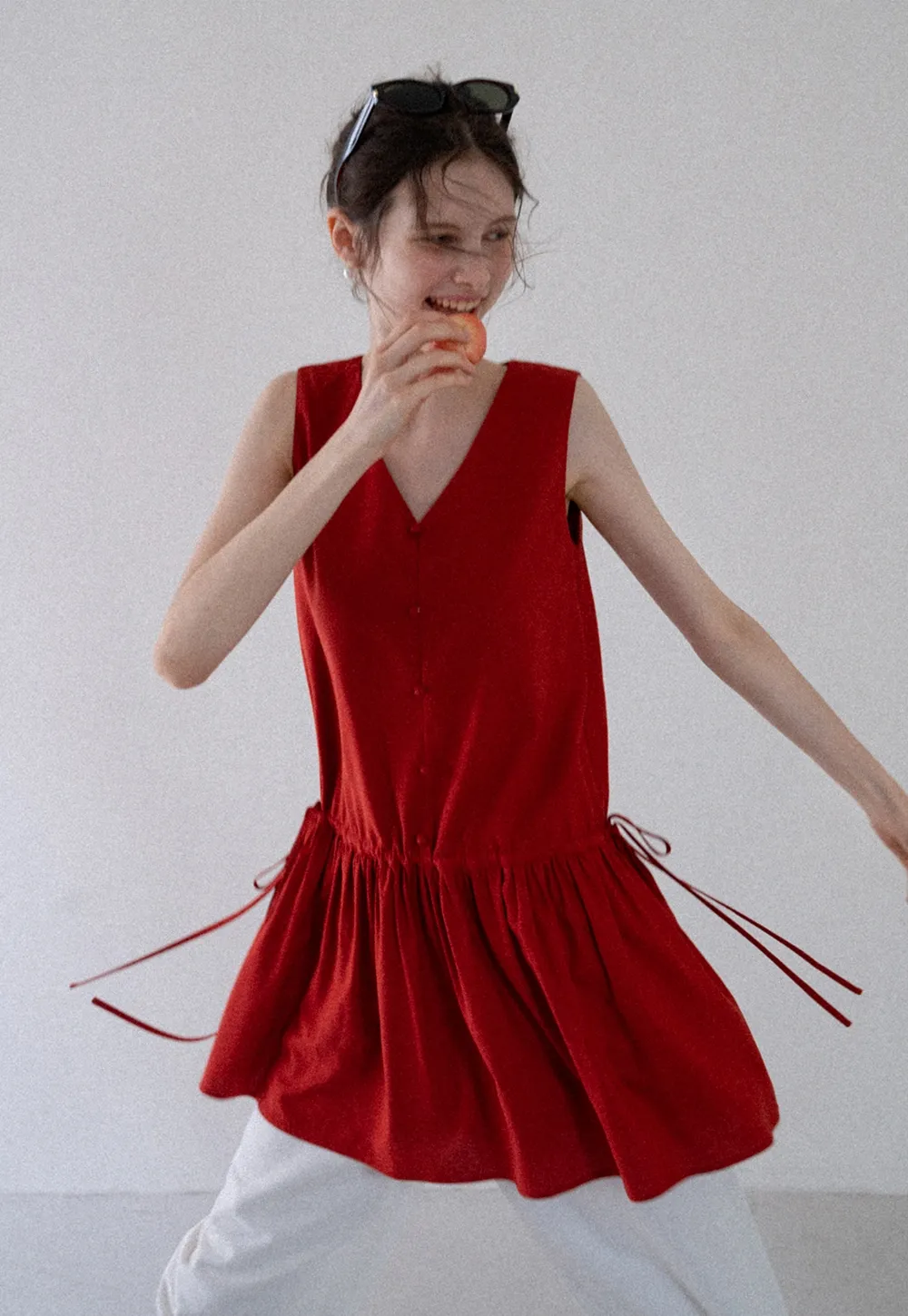 Buttoned Drop-Waist Sundress