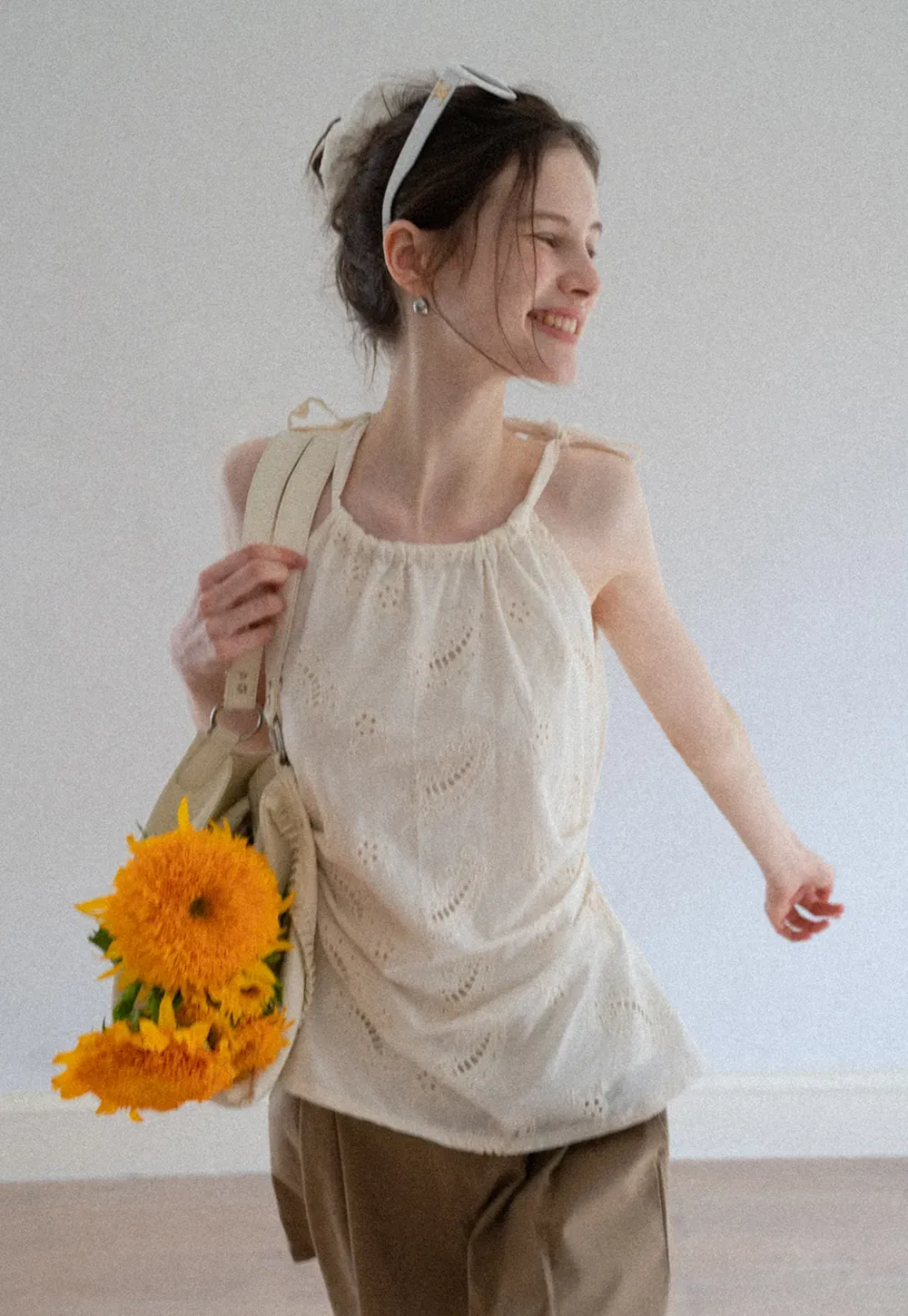 Eyelet Embroidered Cami Top