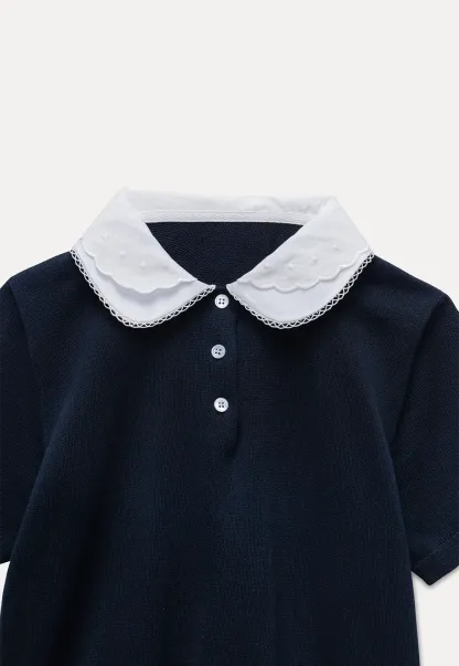 Contrast Peter Pan Collar Knit Top