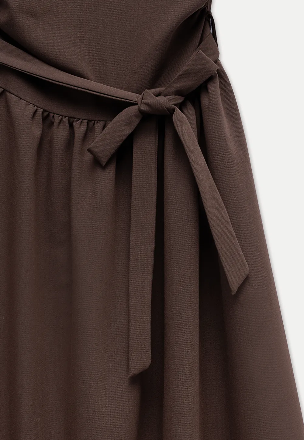 Halter Neck Midi Dress with Waist Tie
