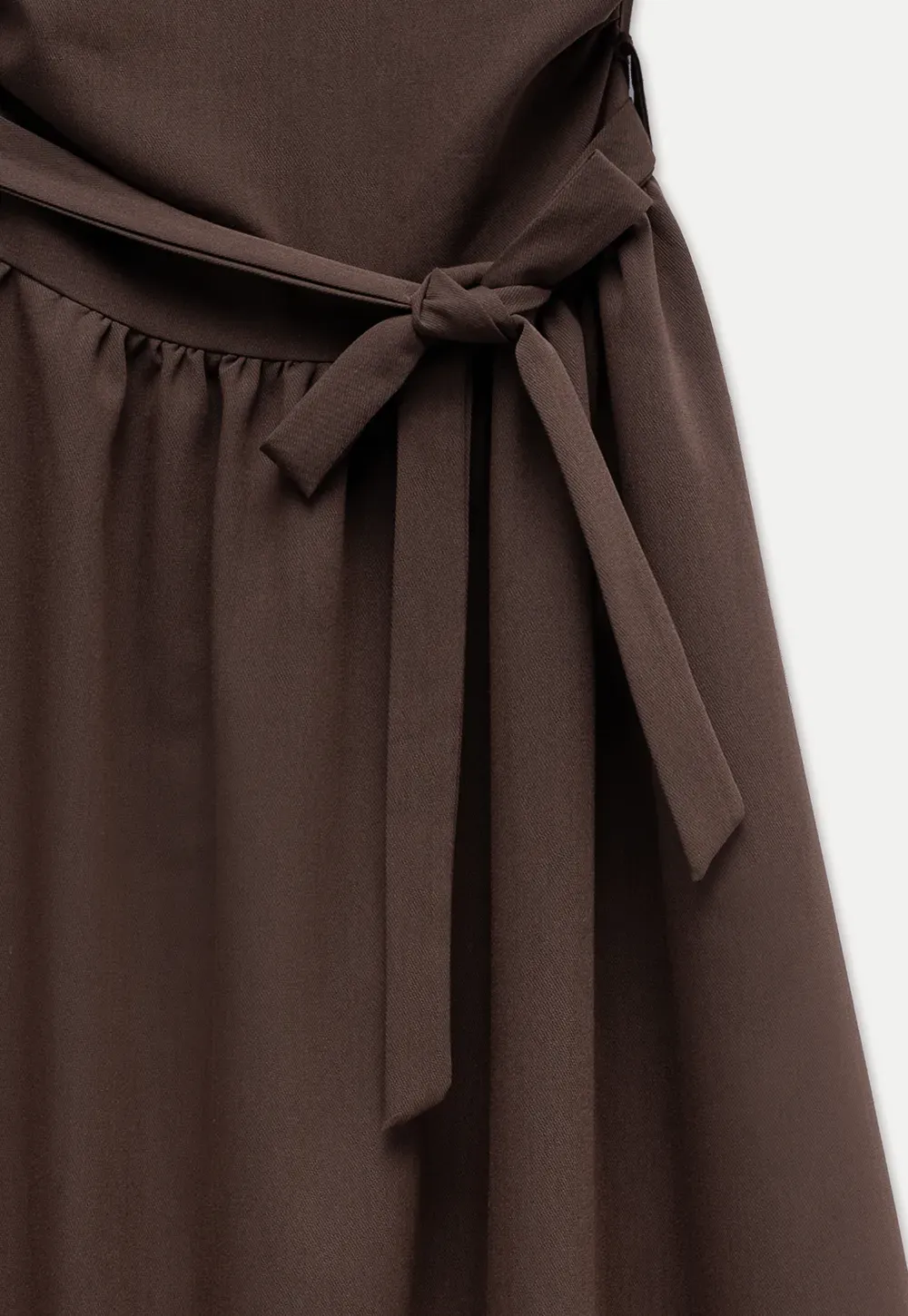 Halter Neck Midi Dress with Waist Tie