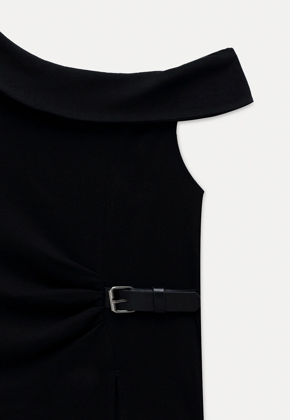 Belted Asymmetric Off-Shoulder Top