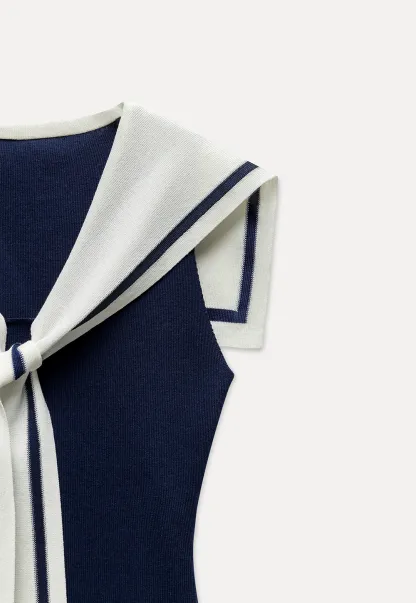 Women's Sailor-Scarf Knit Top Tank