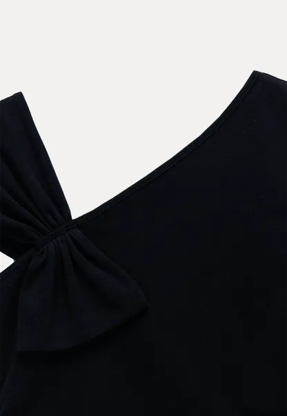 Asymmetric Bow Shoulder Top