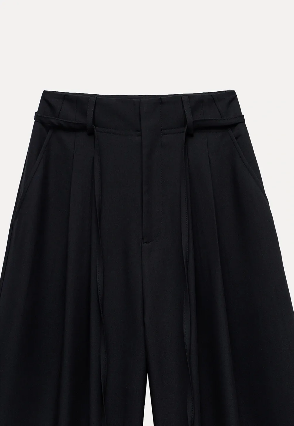 Pleated Wide-Leg Trousers