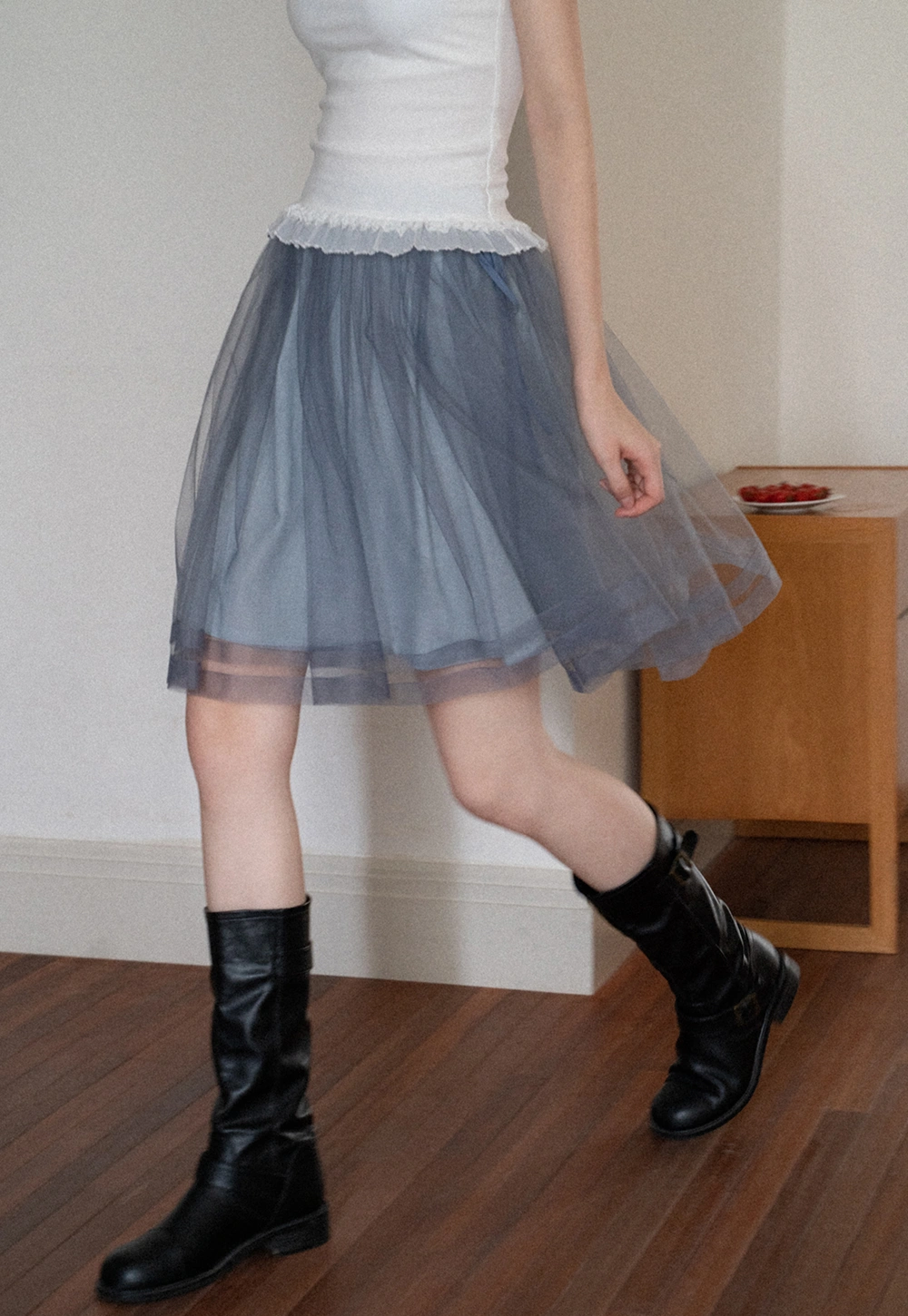 Women's Layered Tulle A-Line Mini Skirt