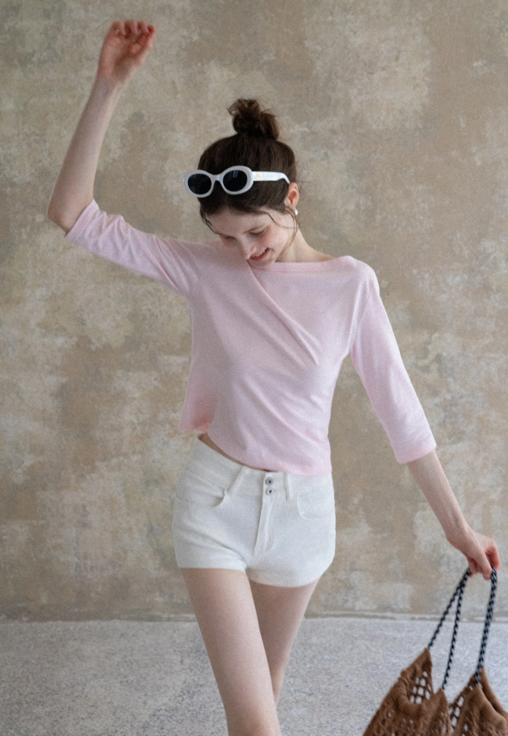 Women's Boat Neck 3/4 Sleeve Top