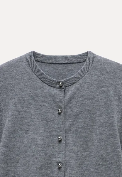 Women's Classic Button-Up Knit Cardigan