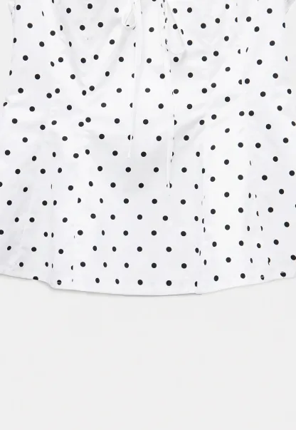 Women's Polka Dot Peplum Blouse