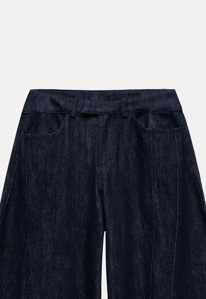 Women Wide‑Leg Denim Pants