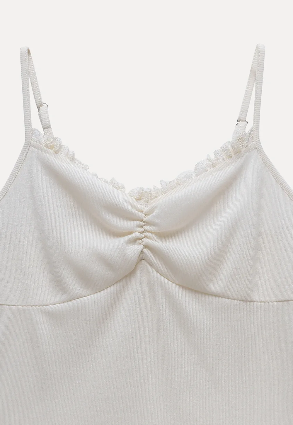 Asymmetrical Long Sleeve & Ruched Cami Set