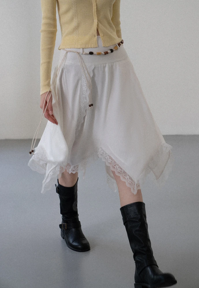 Boho Lace Handkerchief Skirt