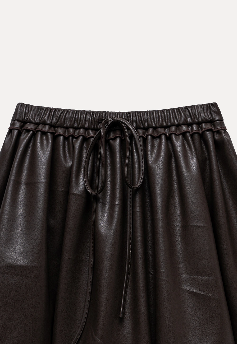 Women's Faux Leather Bubble Mini Skirt