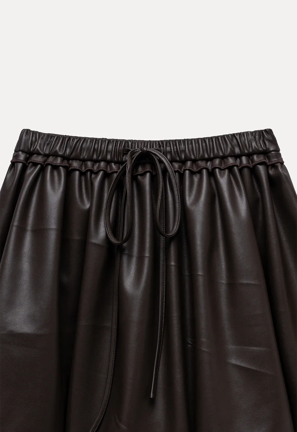Women's Faux Leather Bubble Mini Skirt