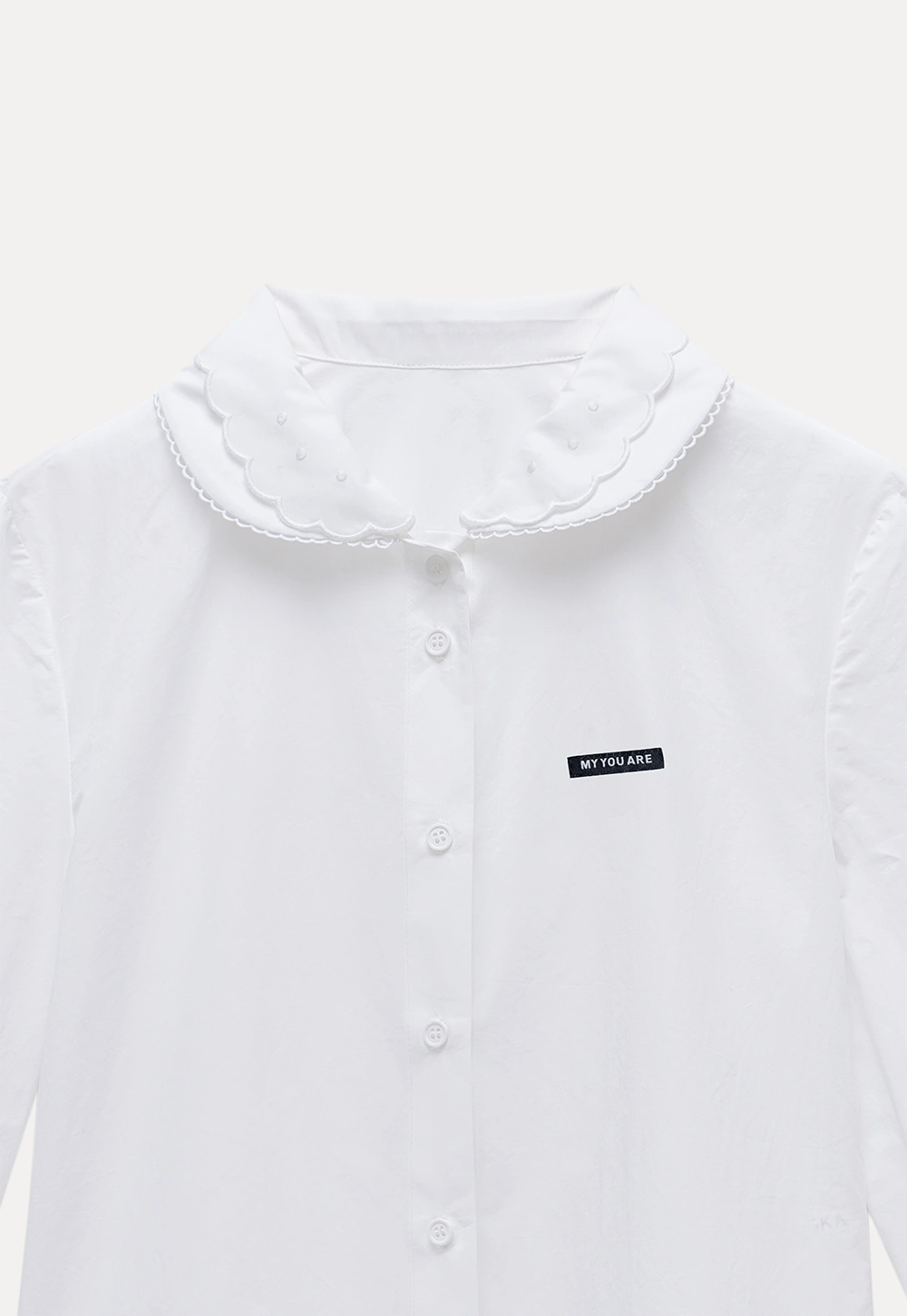 Women's Peter Pan Collar Long Sleeve Blouse