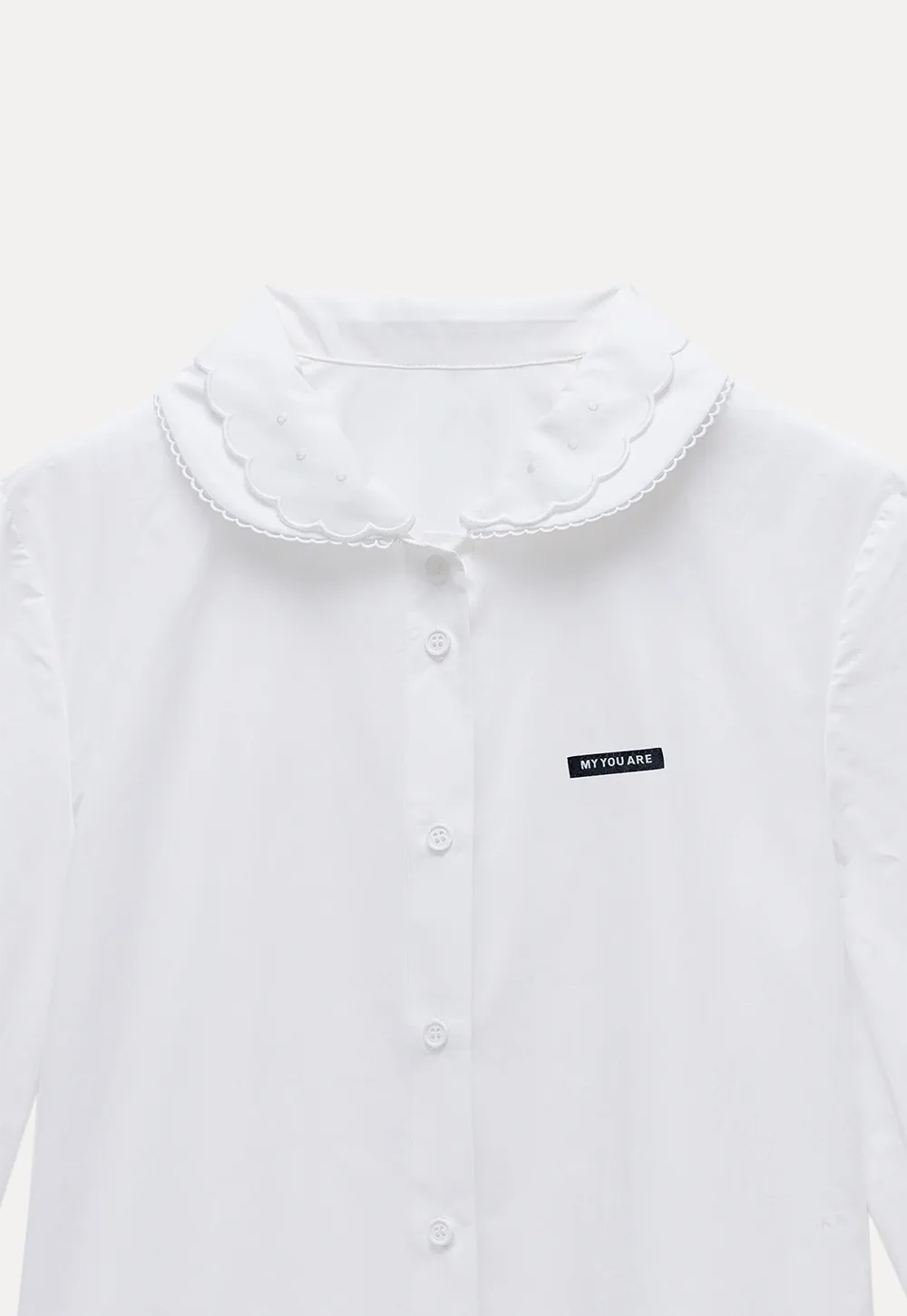 Women's Peter Pan Collar Long Sleeve Blouse