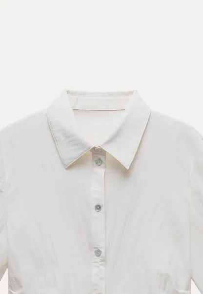 Women's Lightweight Button Down Shirt with 3/4 Sleeves