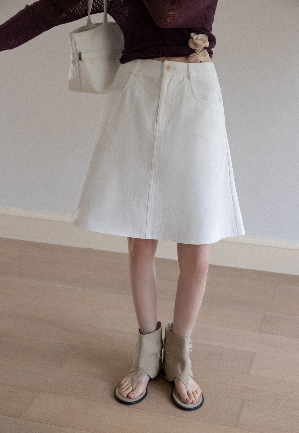 Women's A-Line Mini Skirt with Pockets