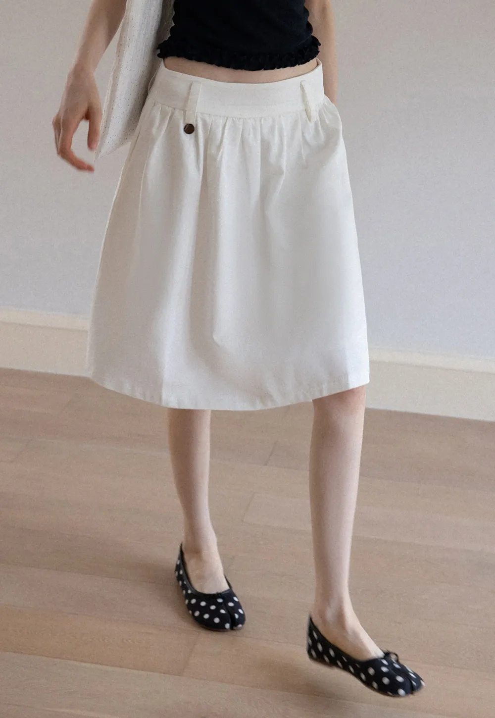 Women's A-Line High Waist Skirt with Pockets