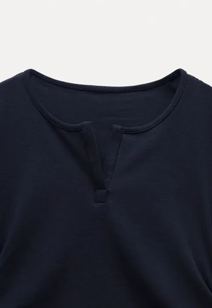 V-Neck Ruched Side Top