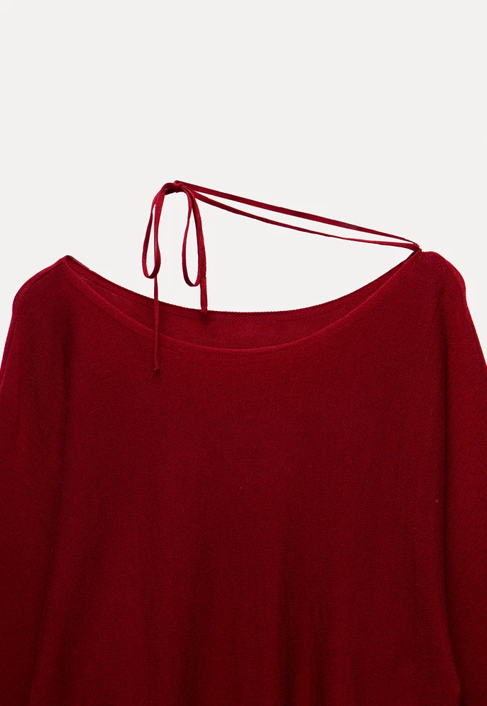 Asym-Tie Sweater