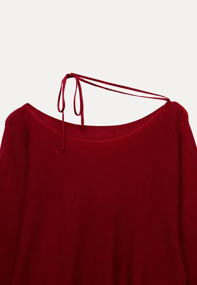 Asym-Tie Sweater