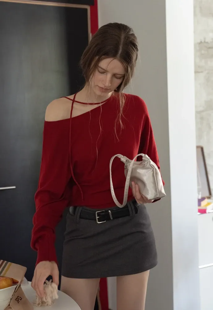 Asym-Tie Sweater