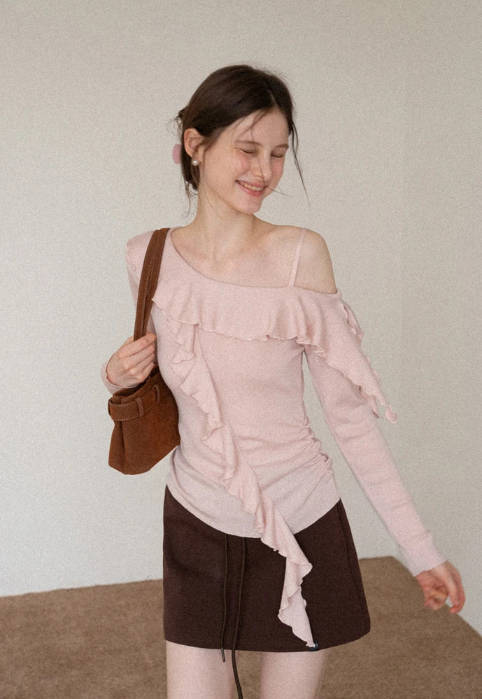 One-Shoulder Ruffle Top