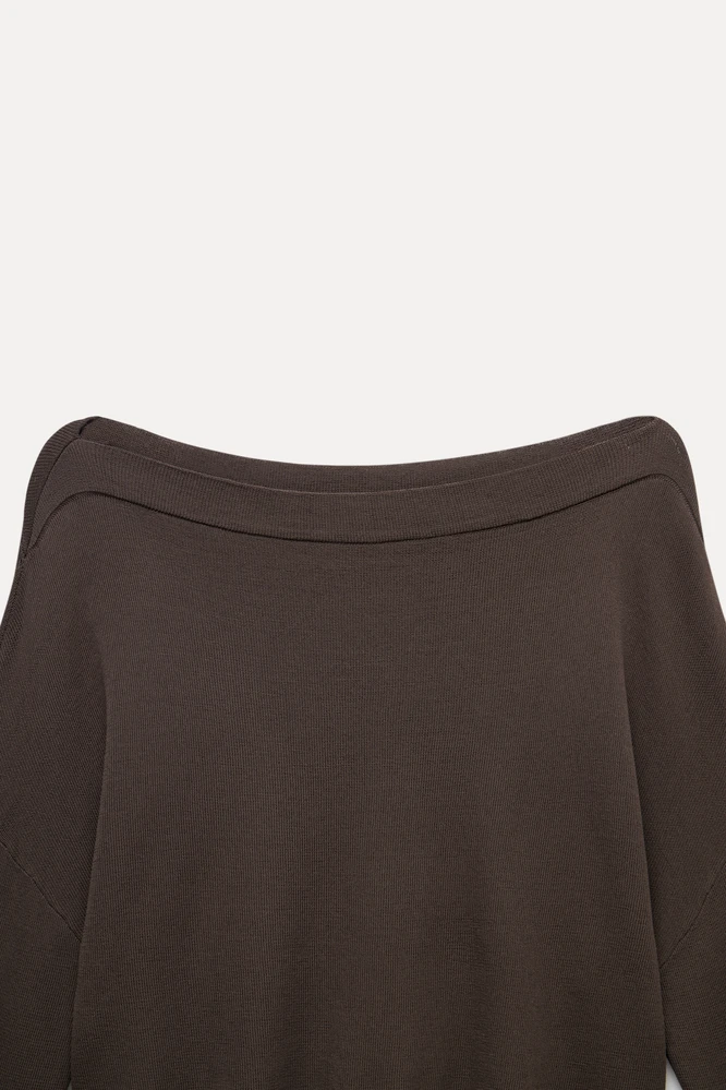 Off-Shoulder Knit Sweater