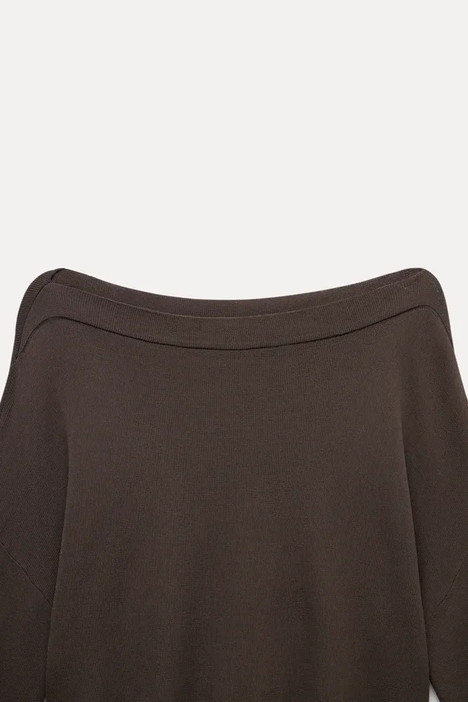 Off-Shoulder Knit Sweater