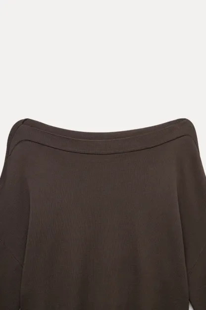 Off-Shoulder Knit Sweater