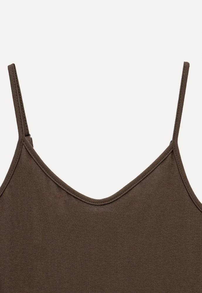 Wrap Tie Top & Tiered Cami Dress Set