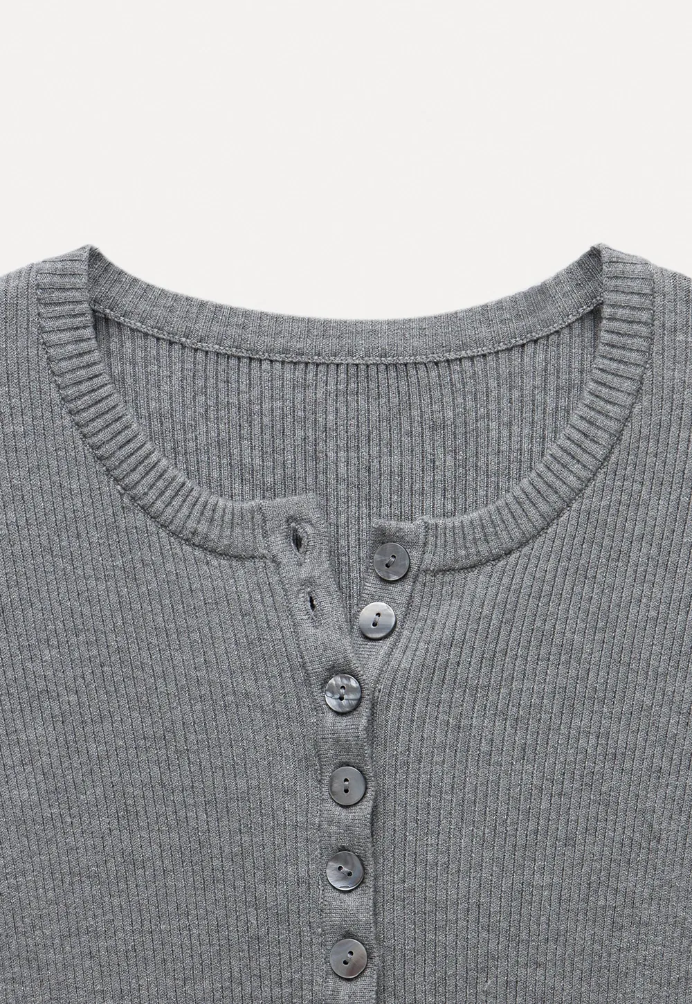 Women's Ribbed Cropped Cardigan