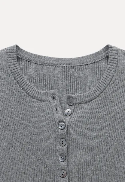 Women's Ribbed Cropped Cardigan