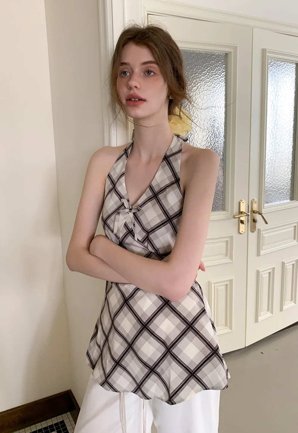 Floral Print Halter Neck Dress