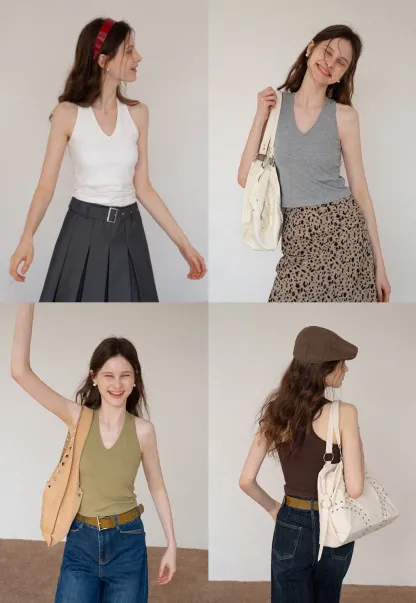 Women's V-Neck Racerback Tank