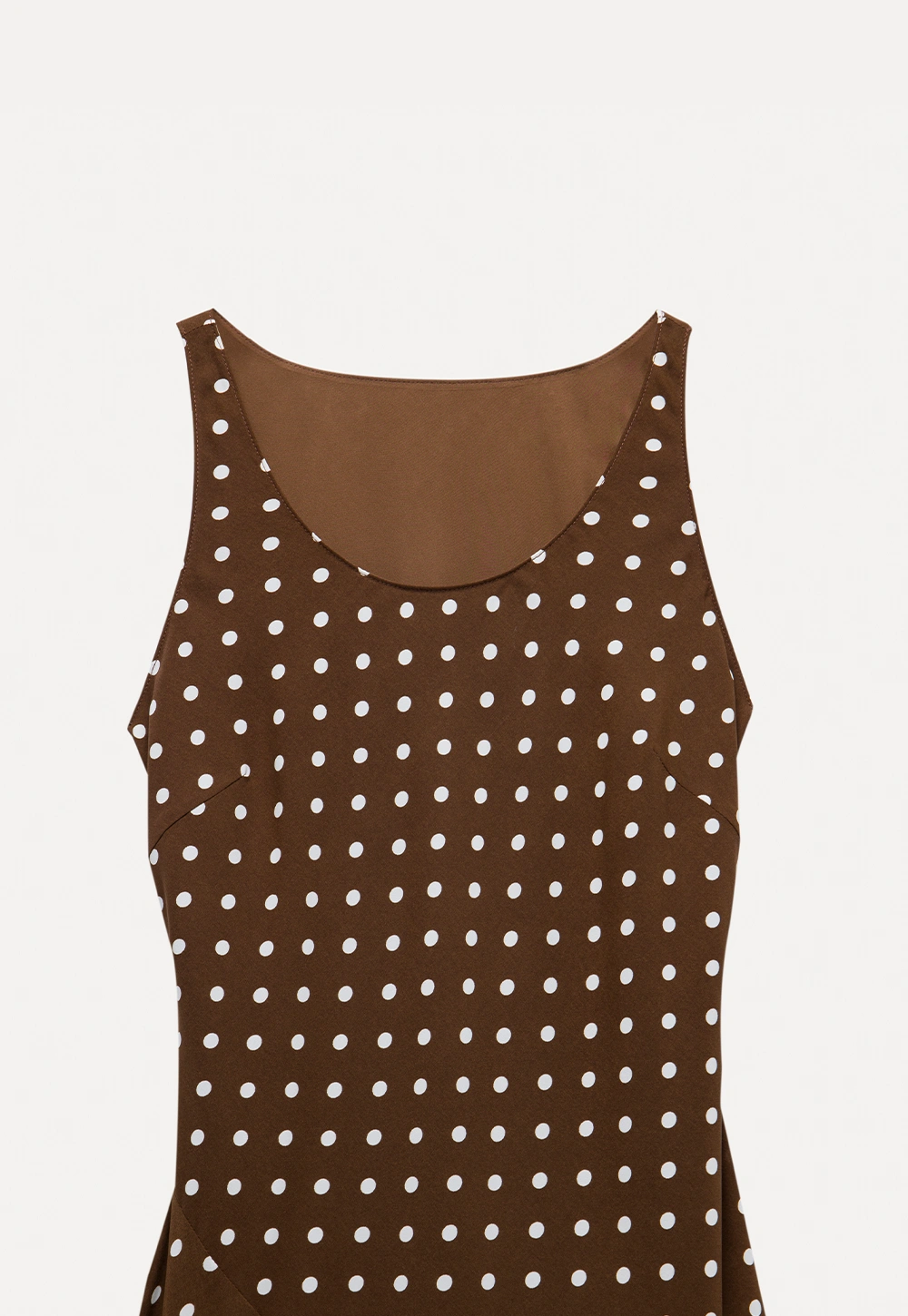 Sleeveless Polka Dot Midi Dress