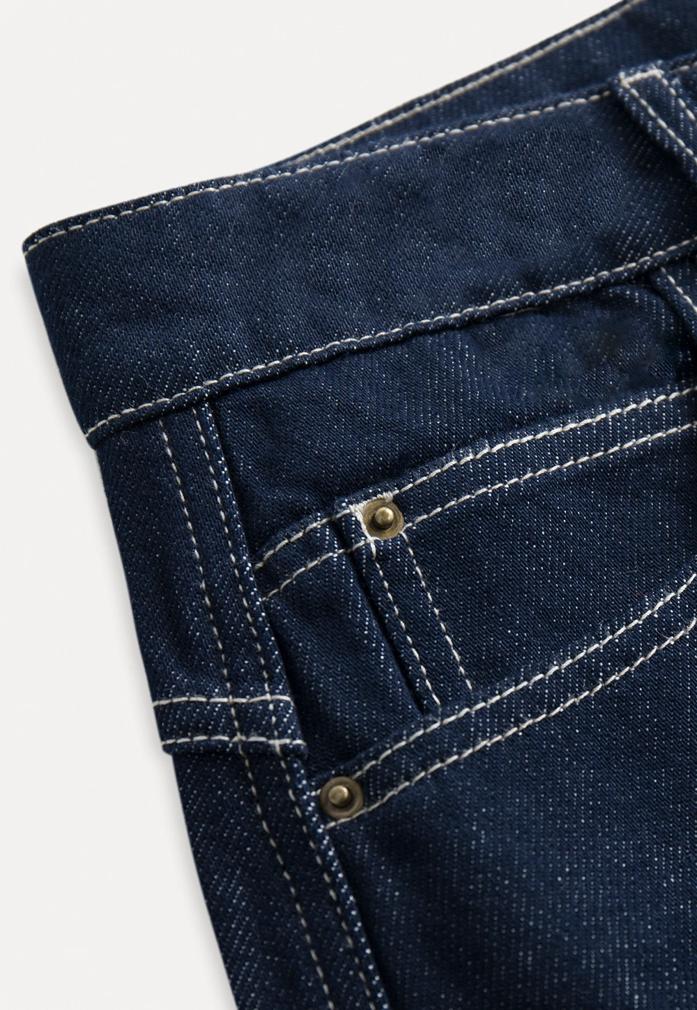 High-Waisted Wide Leg Denim Pants