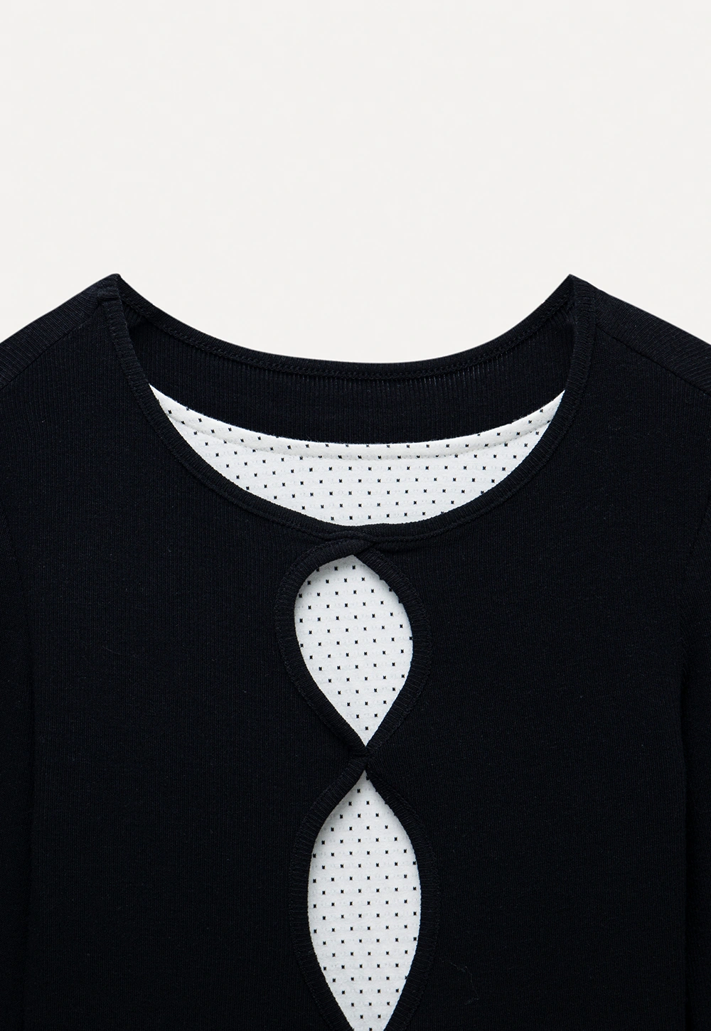 Women's Cut Out Front Long Sleeve Top