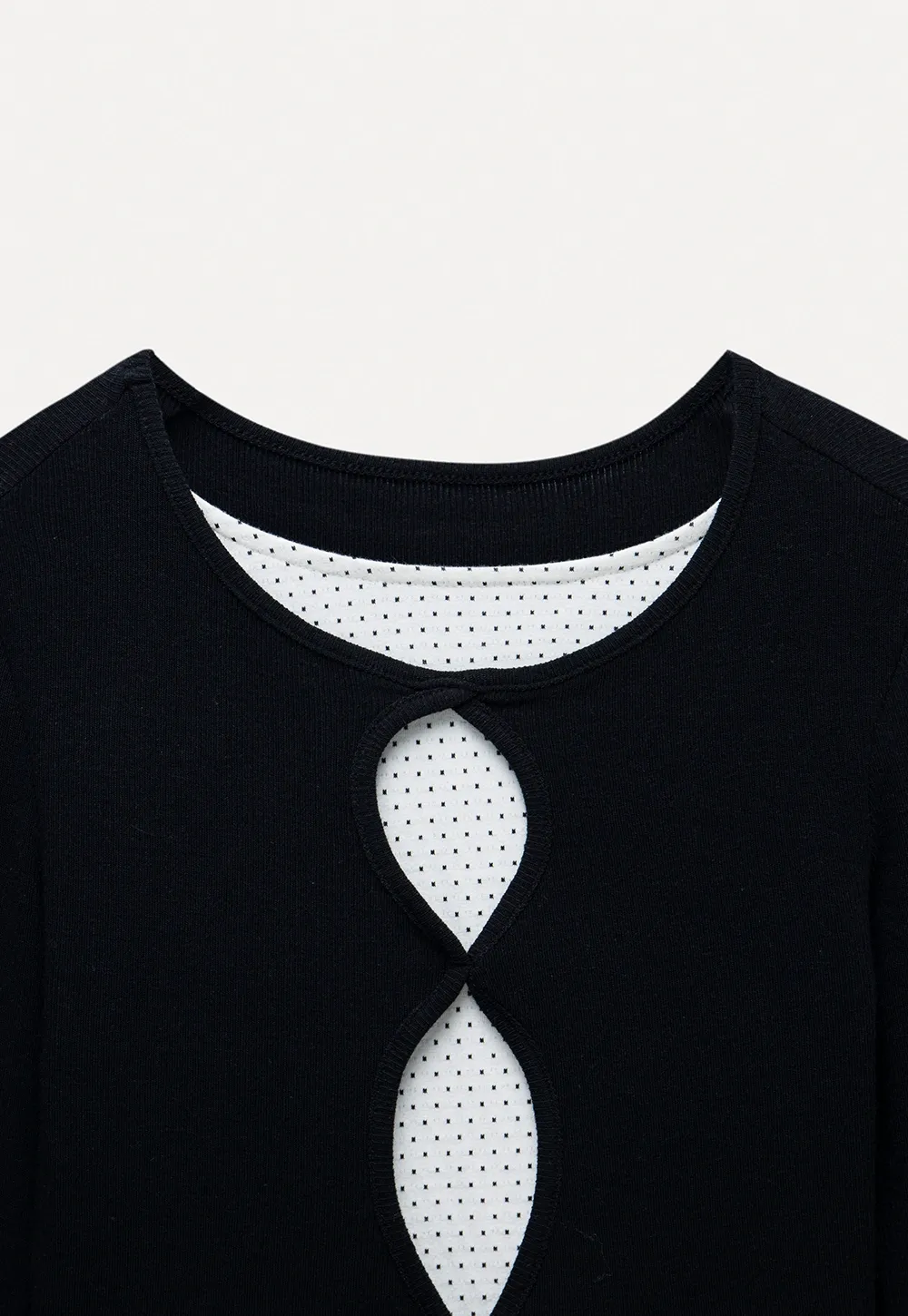 Women's Cut Out Front Long Sleeve Top