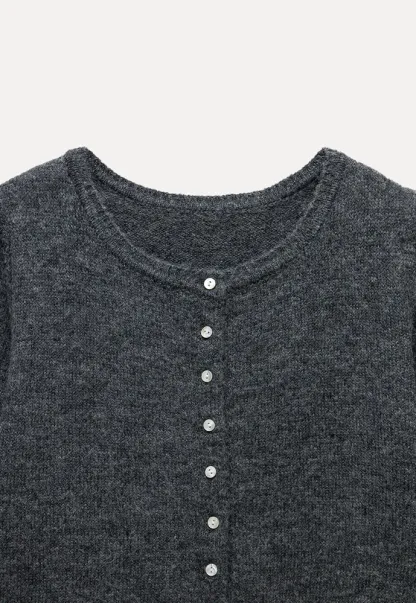 Lace-Trim Cardigan Sweater