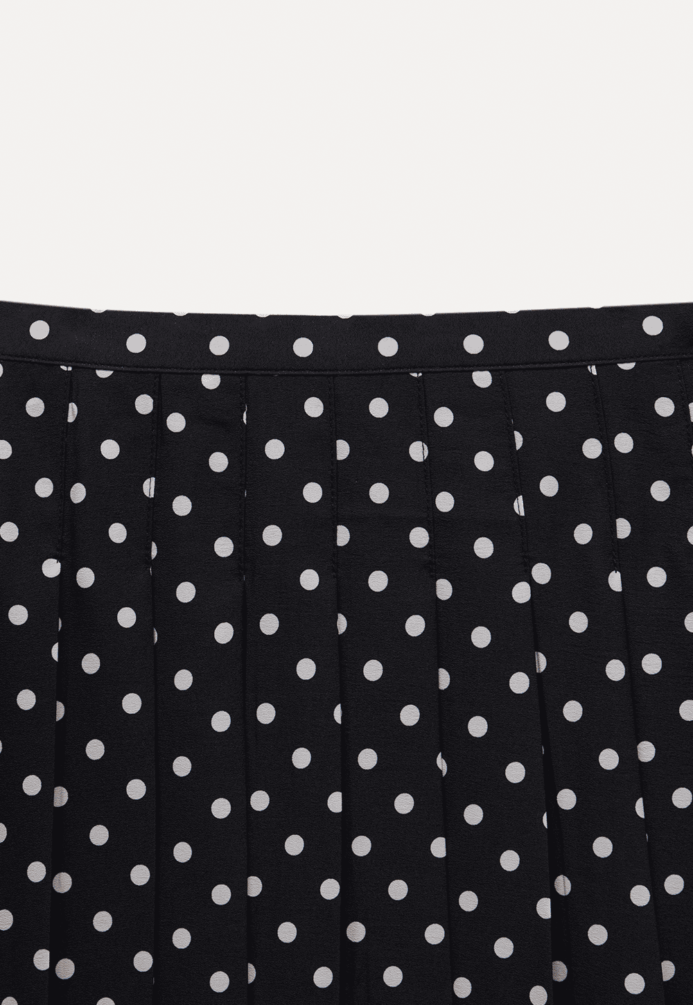 Polka Dot Pleated Mini Skirt